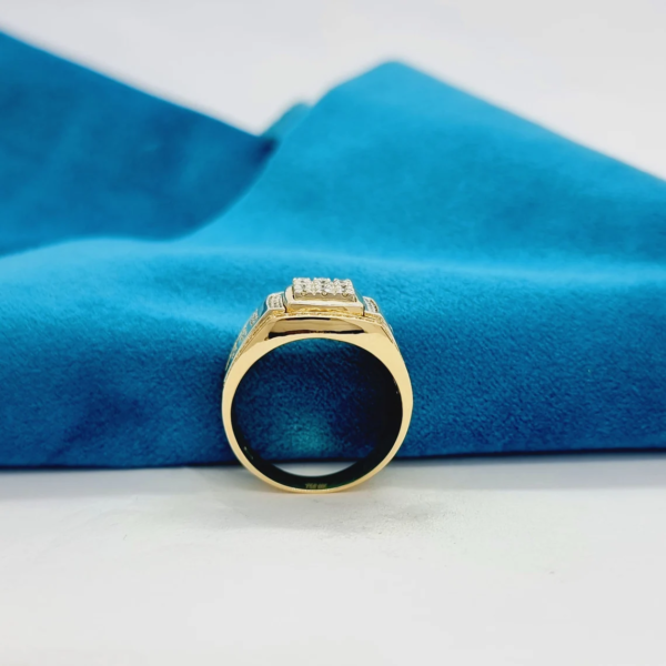 Men's 14K Yellow Gold Diamond Presidential Ring