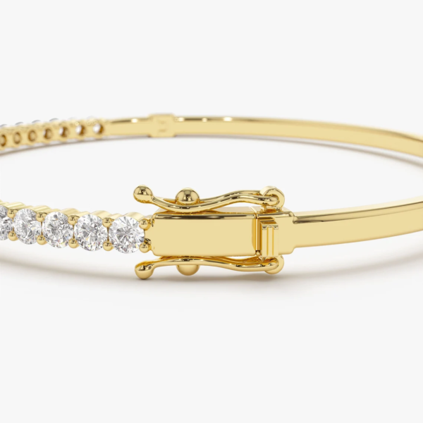 Real Diamond Gold Bangle