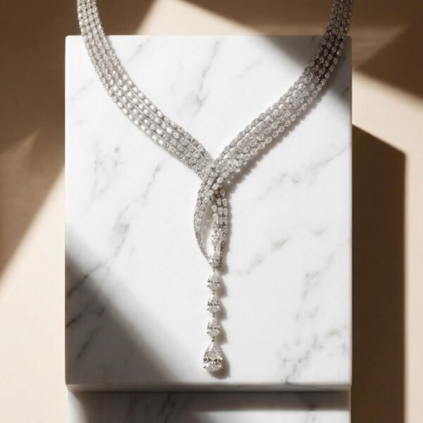 Multi-Row Diamond Choker Necklace