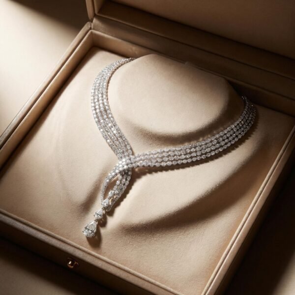 Multi-Row Diamond Choker Necklace