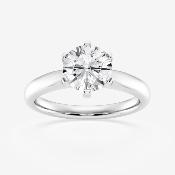 14K Lab Grown Solitaire Ring