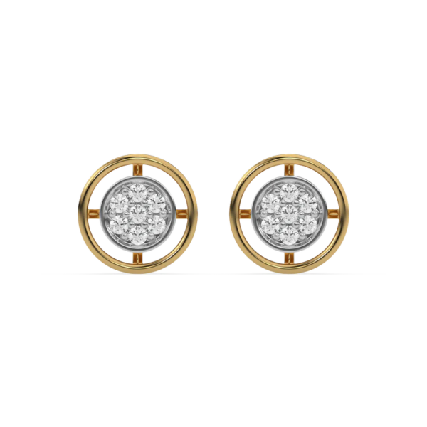 Circle of Dazzle - Lab Diamond Stud Earrings