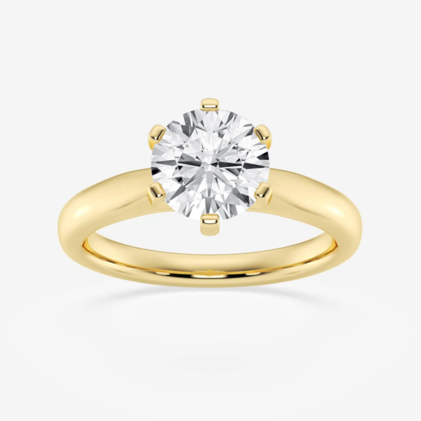 c 14K Lab Grown Solitaire Ring