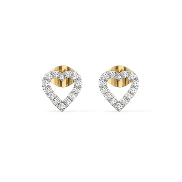 Everlasting Heart - Lab Diamond Stud Earrings