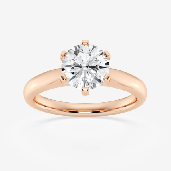 d 14K Lab Grown Solitaire Ring